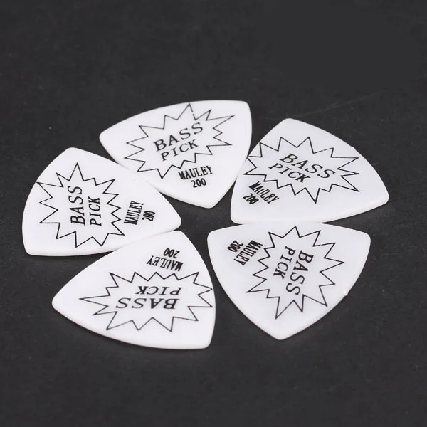 

5 шт. 2 мм POM Plectrums белые медиаторы для бас-гитары, музыкальные инструменты, аксессуары для бас-гитары