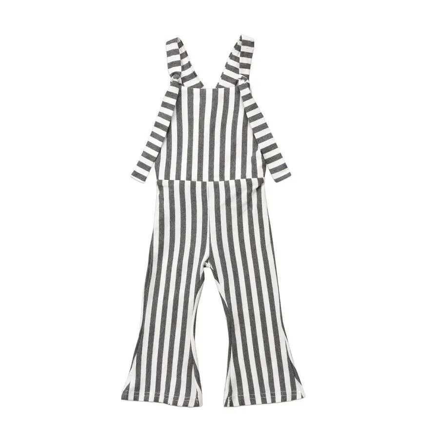 Комбинезон Emmababy в полоску с роговыми лямками для маленьких девочек 2019 | Мать и