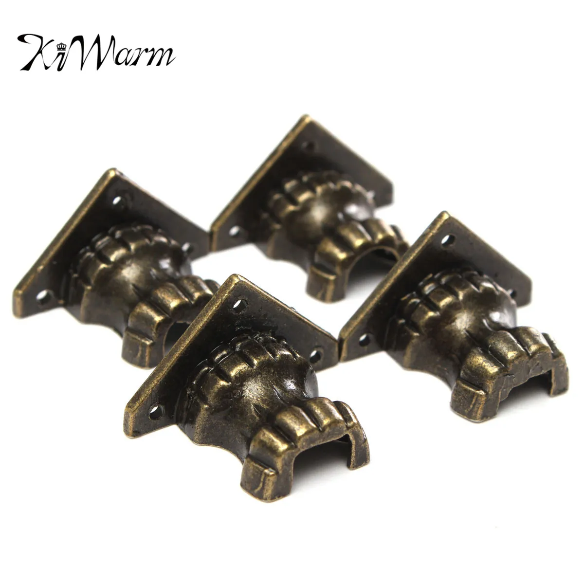 New Arrival High Quality 4pcs 35*25MM Zinc Alloy Retro Antique Brass Jewelry Chest Wood Box Decorative Feet Leg Corner Protector