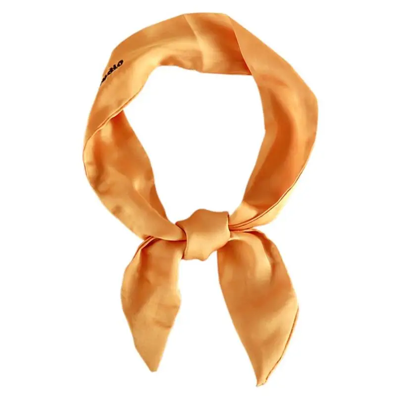 Fashion Women Solid Chiffon Scarf Letter Print Collar Scarves Casual Decor Gift 90*5cm |