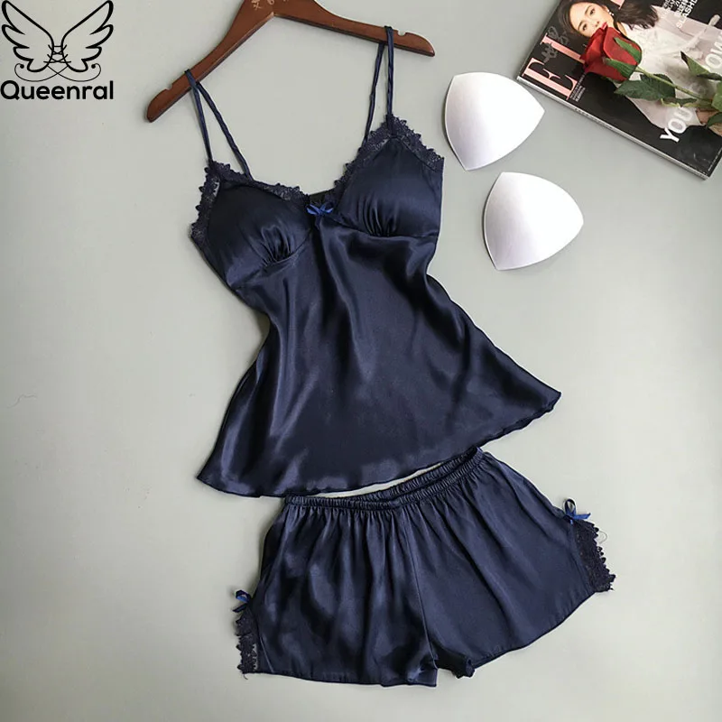 Queenral комплект из 2 предметов пижамный для женщин сексуальное женское белье