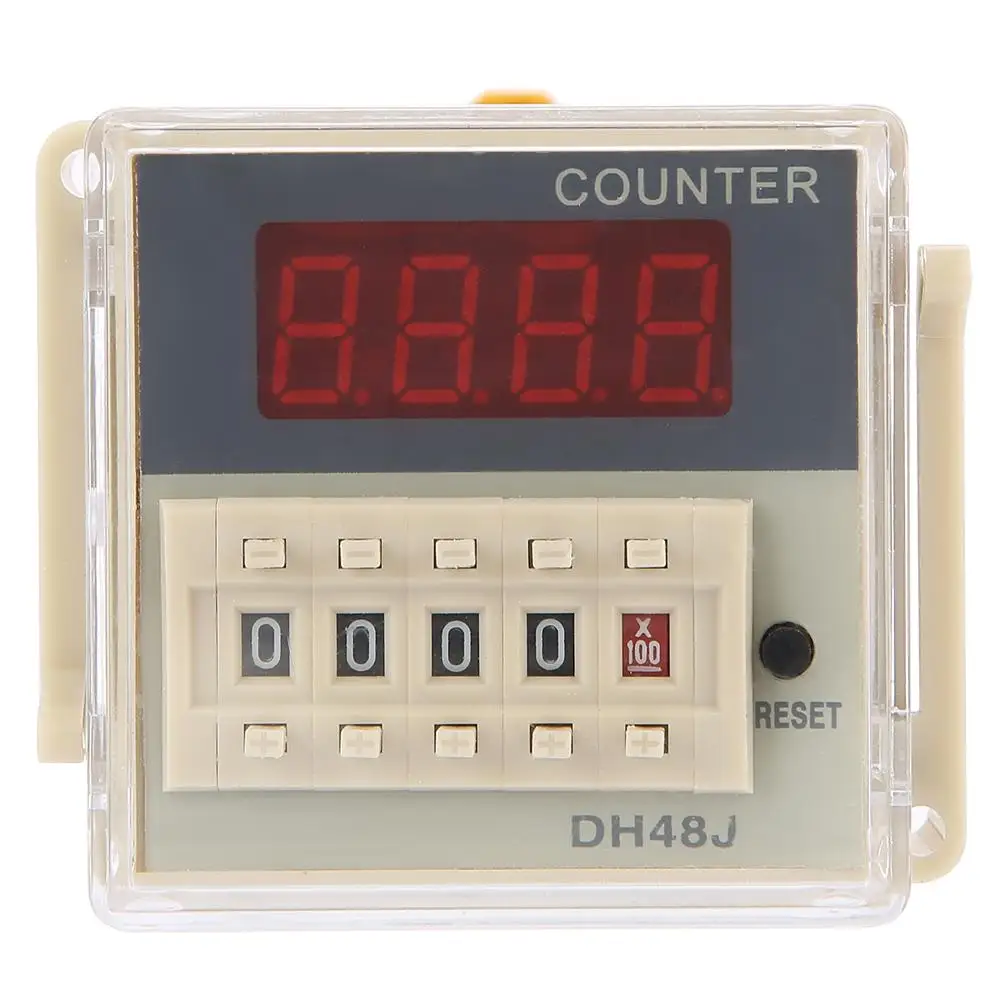 DH48J 11A 11 Pin цифровой счетчик РЕЛЕ Светодиодный дисплей счетное реле 1 999900 220VAC