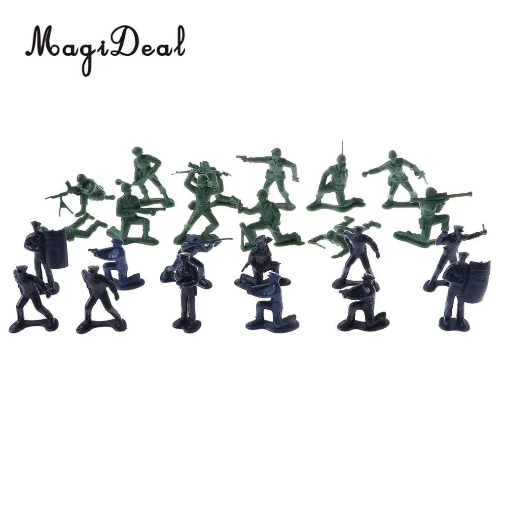 MagiDeal 5 см пластиковые армейские мужские фигурки военные и полицейские игрушки