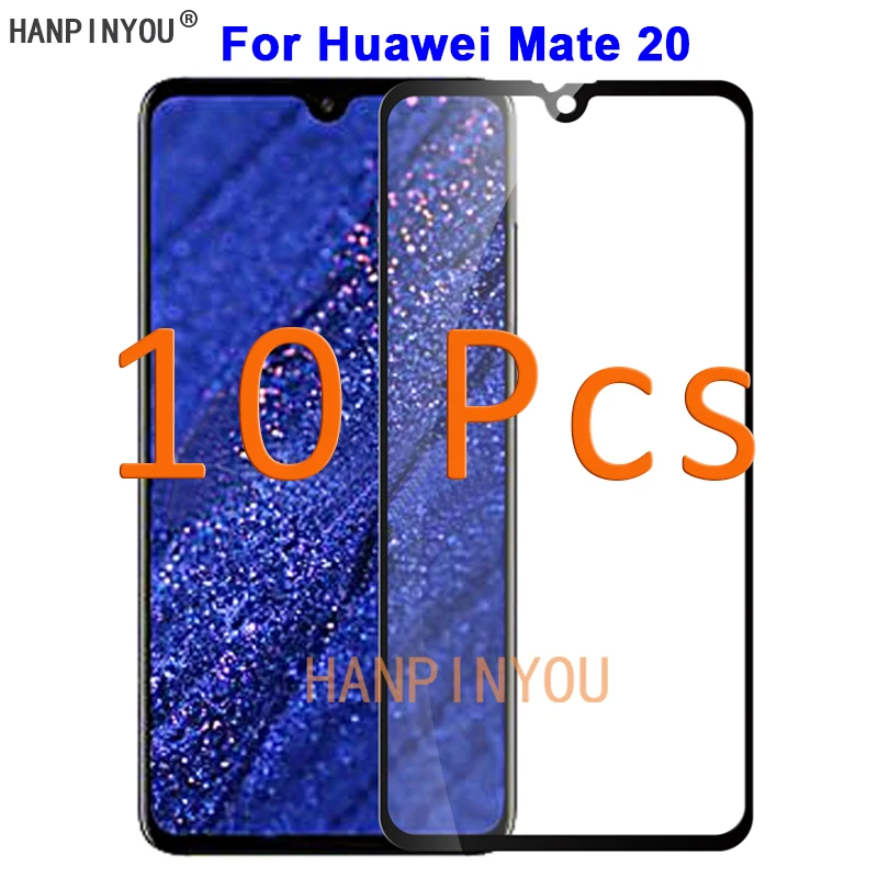 

10Pcs For Huawei Mate 20 mate20 6.53" 9H Hardness 2.5D Full Cover Toughened Tempered Glass Film Screen Protector Protect Guard