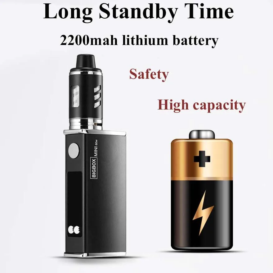 Электронная сигарета 80 Вт регулируемый vape мод коробка комплект 2200 мАч 0.5ом