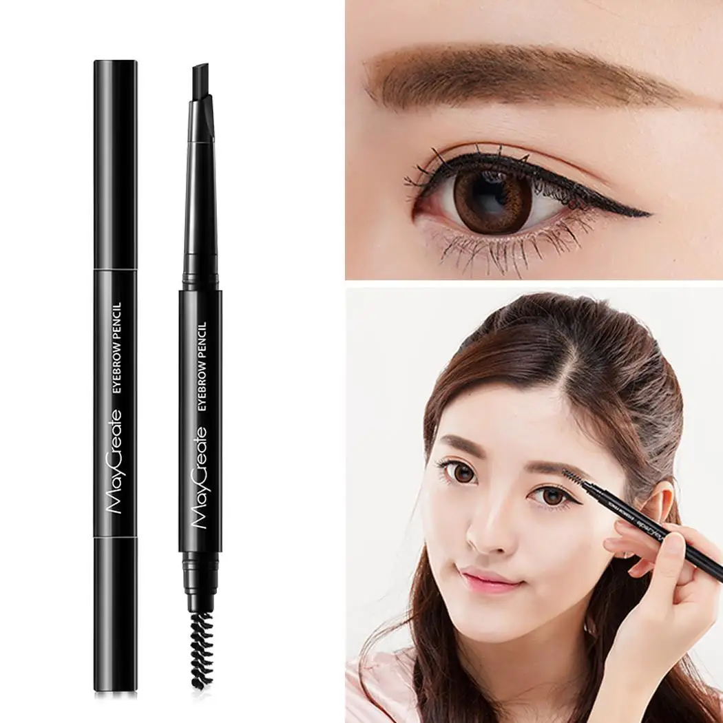 Eyebrow Stage Pencil Long-Lasting As Cream Natural Wedding Portable Waterproof etc Party Casual Double-head Shown | Красота и