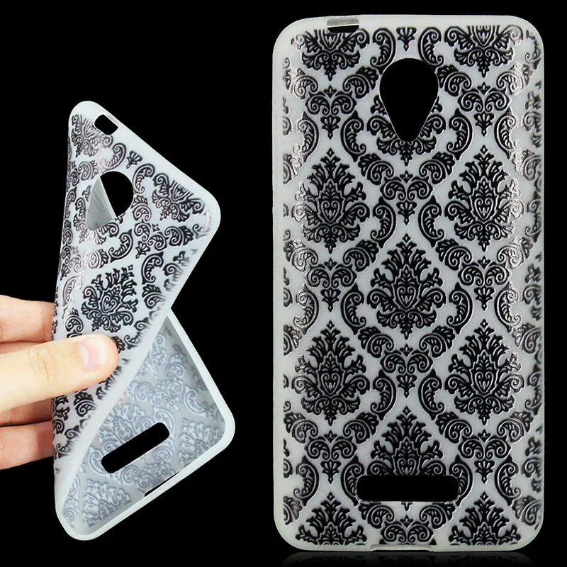 JONSNOW Luminous Soft Case for Micromax Canvas Spark Q380 4.7 inch Feather Pattern Ultra-thin Transparent TPU Cover |