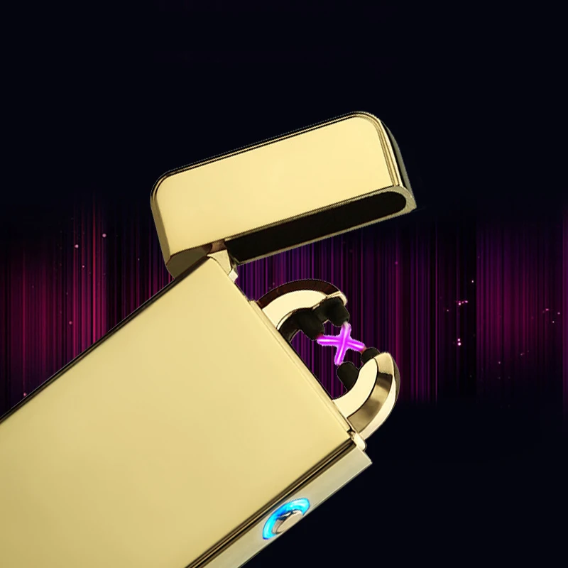 Акция! Новая Металлическая USB перезаряжаемая Зажигалка беспламенная электронная