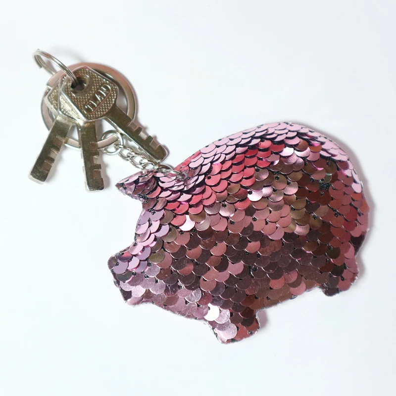 Брелок/в форме милых животных свиней для машины сумки брелки ключей с блестками