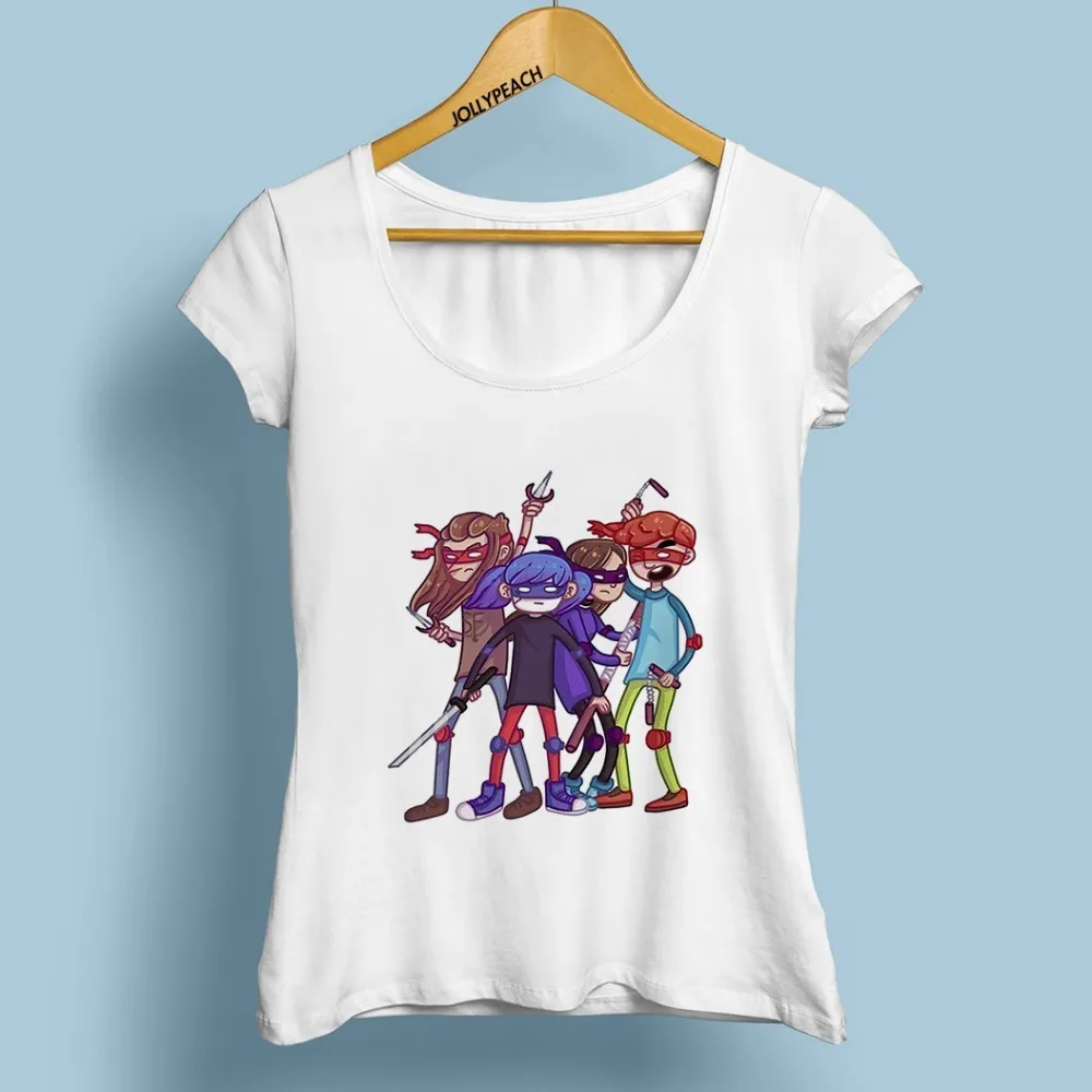 Женская футболка с коротким рукавом sallyface chibi белая Повседневная забавным аниме