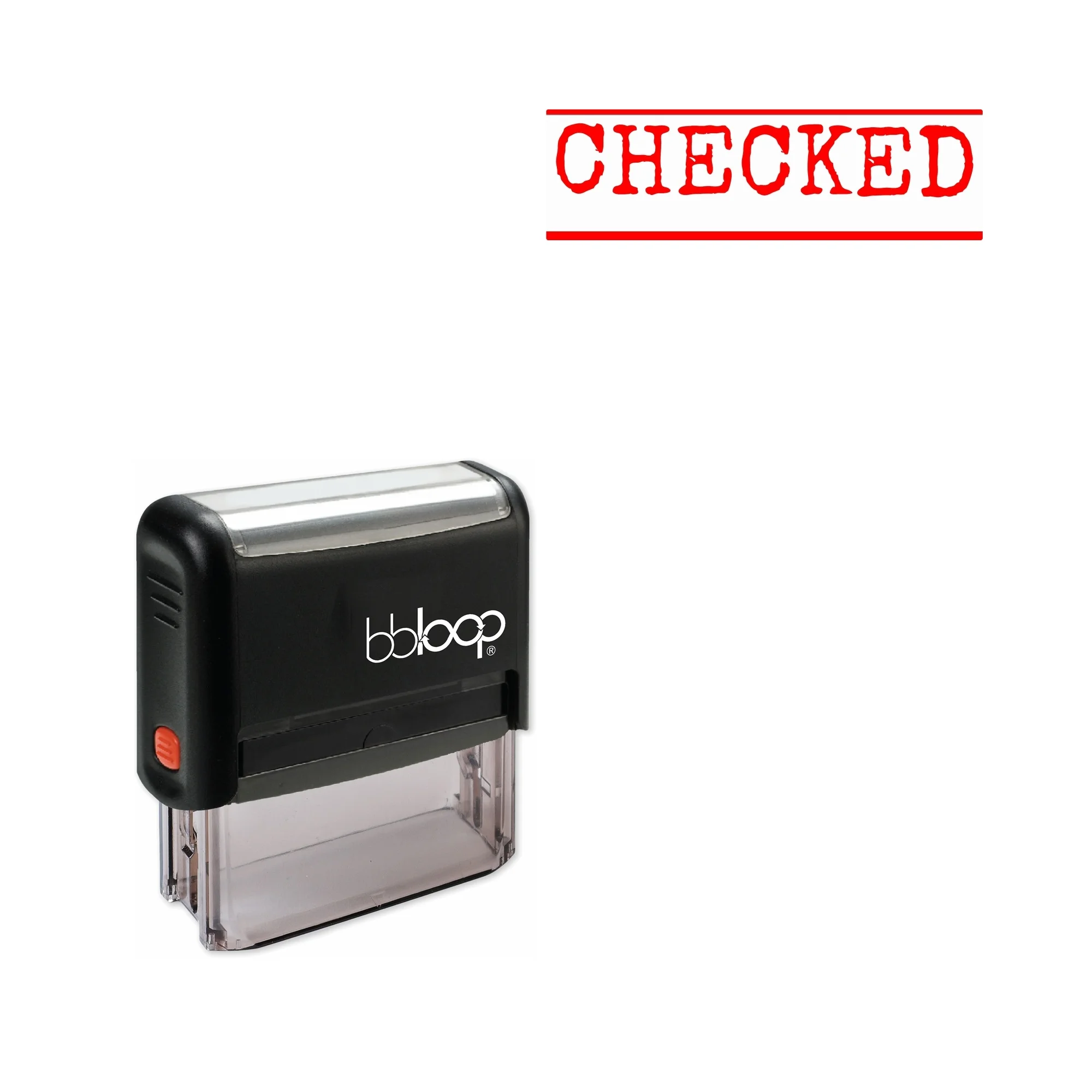 

Bbloop «Checked» само-касание офис штамп, прямоугольный стиль машинки