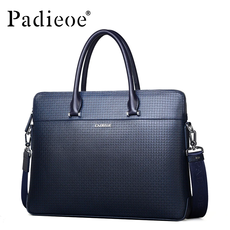 

Padieoe men bag briefcase leather computer bag messenger handbag purses jobs genuine leather