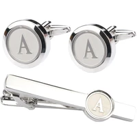 cufflinks for silver a z letter cufflinks tie clip set shirts mens business lawyer luxury cuff links wedding decorations grooms