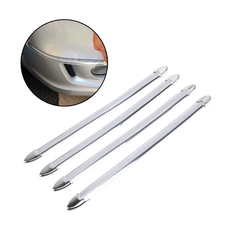 

4x Car Anti-Scratch Strip Bumper Corner Guard Protector Rubber Sticker For Car Auto Decorative