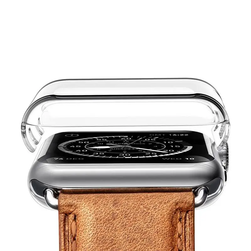 Силиконовый Жесткий Чехол для Apple Watch Series 4 44 мм 40 защитный чехол из поликарбоната