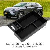 car armrest storage box for lexus nx 2014 2015 2016 2017 interior center console organizer glove holder tray