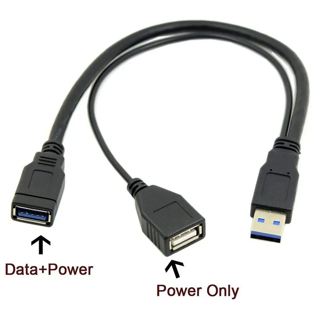 FULL-USB 3 0 Женский двойной USB Мужской дополнительный силовой кабель для передачи