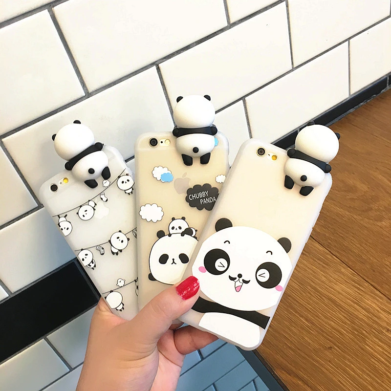 Чехол KISSCASE с милой пандой для iPhone 7 8 6 S Plus защитный чехол мобильного телефона