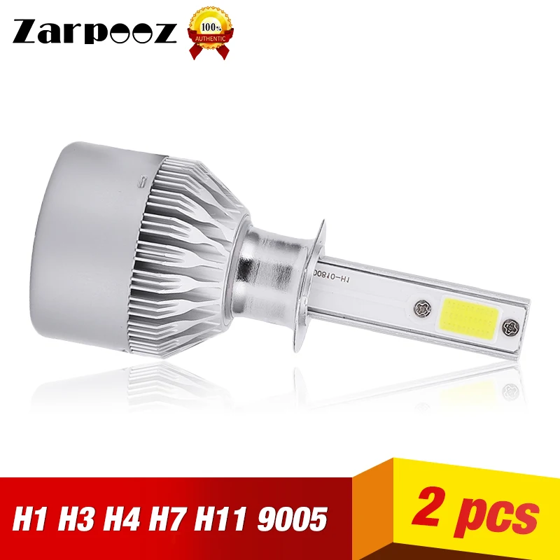 Zarpooz H7 светодиодный фар автомобиля лампы Авто LampH1 H3 H11 9005 9006 9012 72 Вт 8000Lm 6500 K 3000 COB 12 V
