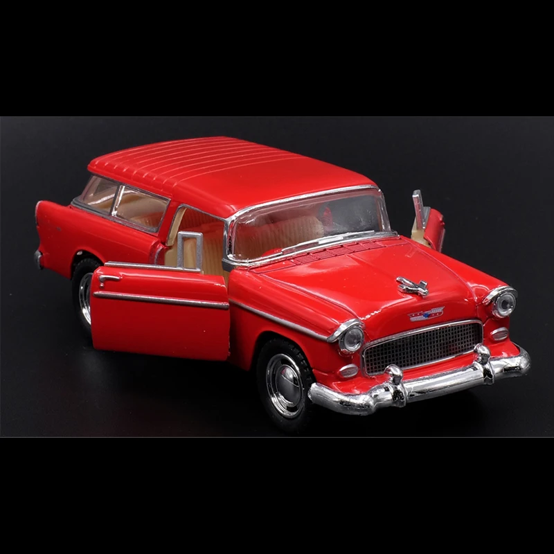 Kinsmart 1:40 1955 Chevy Nomad литой автомобиль из сплава модель игрушки с откидной спинкой