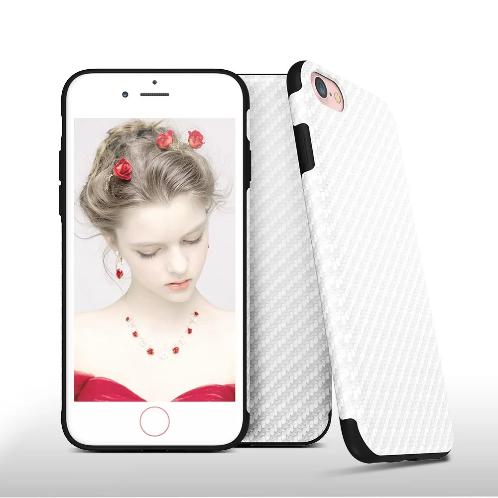 FLOVEME PU + TPU чехол для телефона iPhone X 7 8 6S Plus XS Max XR 5S из углеродного волокна