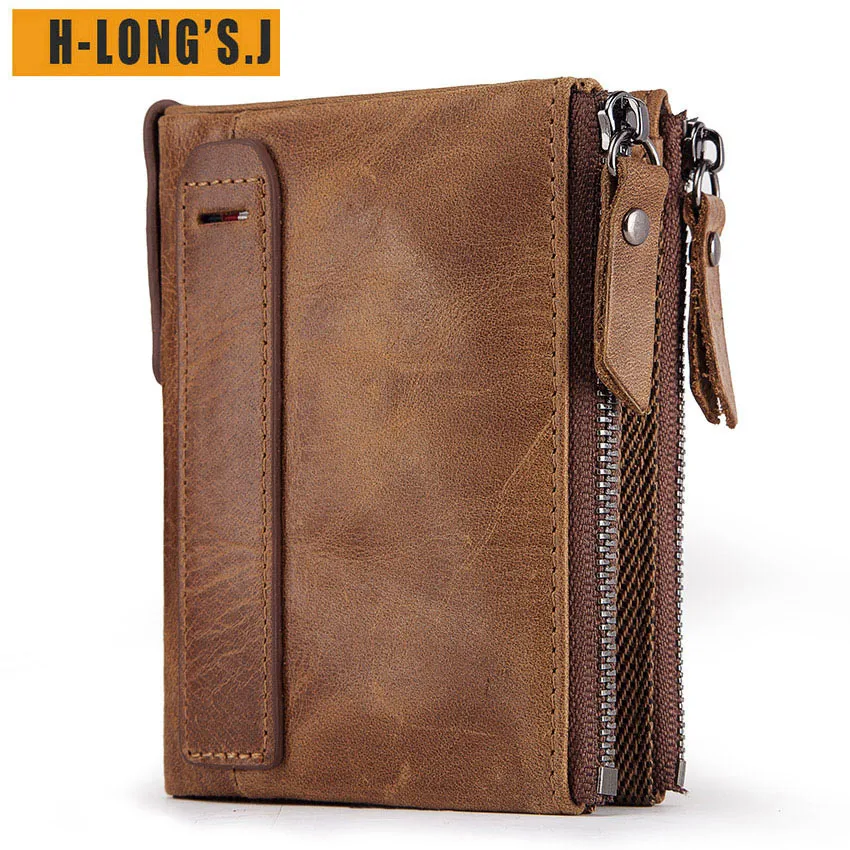 

Кошелек H-Long'S.J мужской, из натуральной воловьей кожи Crazy Horse
