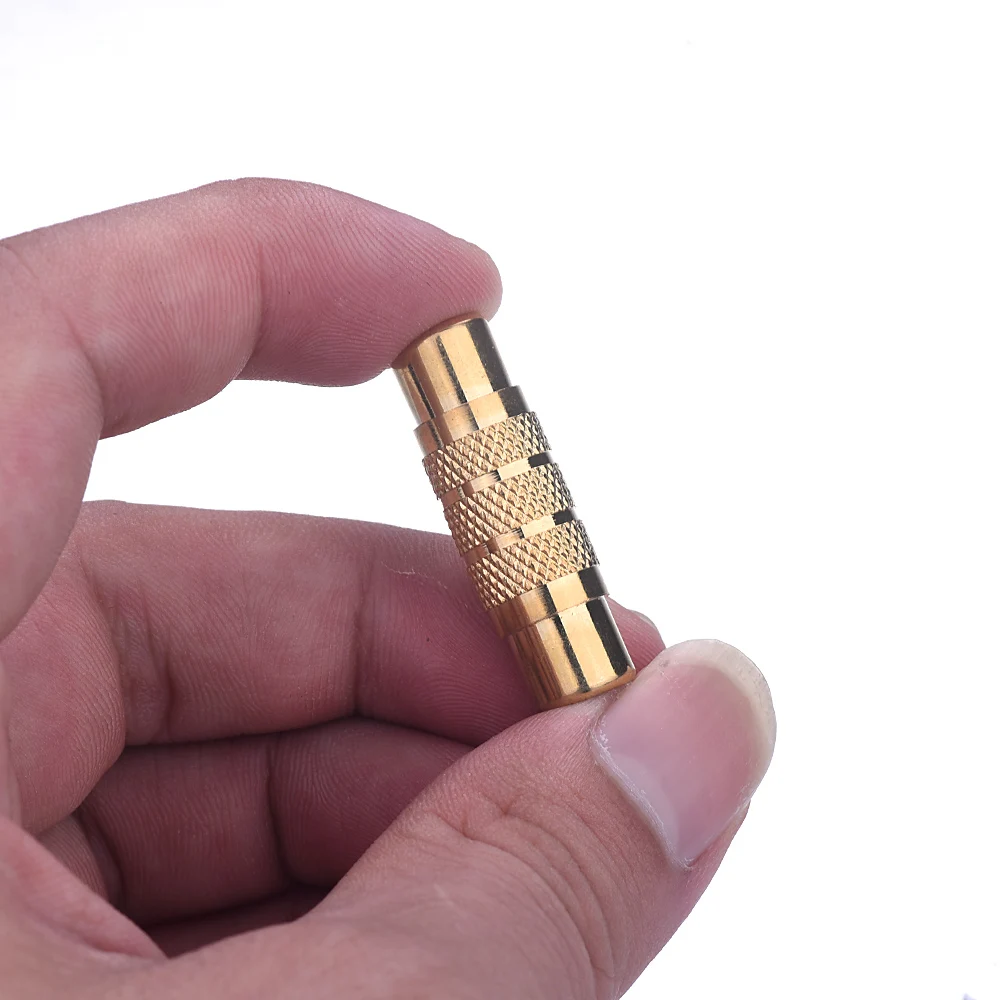 

New 2/6pcs Copper Gold Plated RCA AV Audio Video Female to Female Coupler Connector for Connecting The Microphones Audio Devices