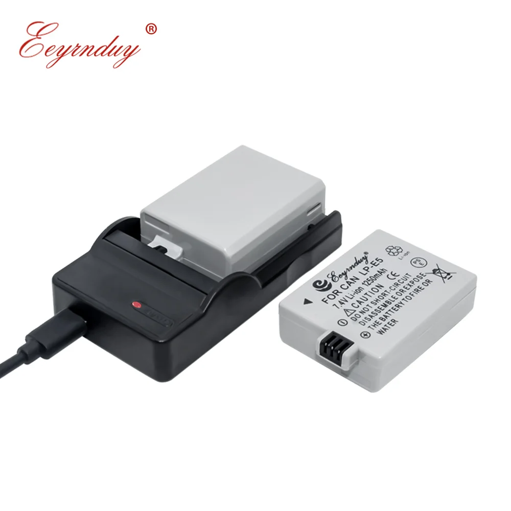 2x LP E5 LPE5 аккумуляторная батарея зарядное устройство набор для Canon EOS 450D 500D 1000D Kiss X3 F