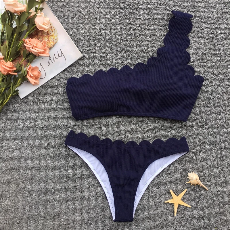 Chictorso сексуальный набор для купания с одним плечом женский бикини комплект из