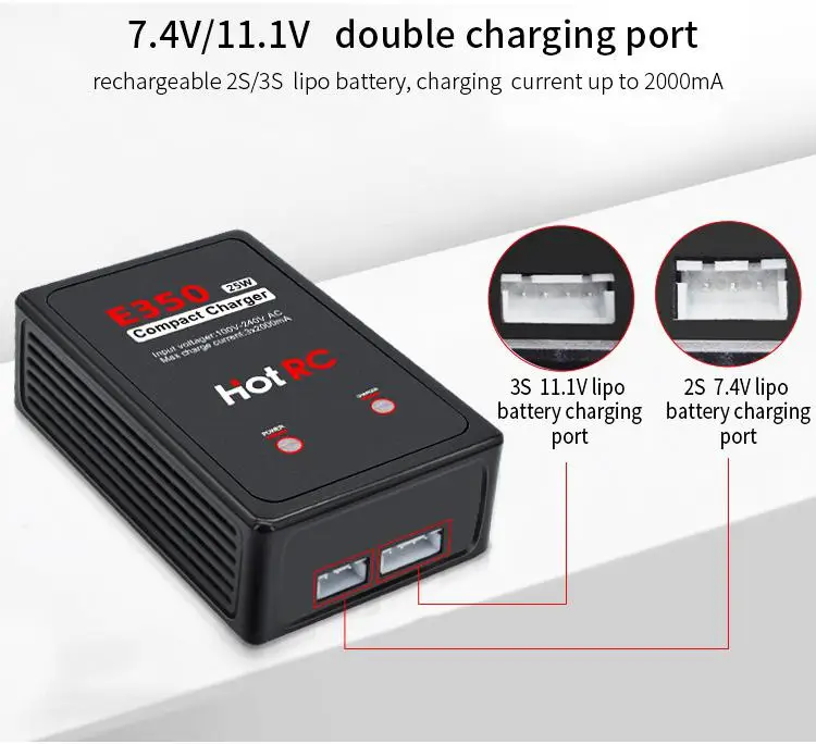 Оригинальное зарядное устройство Lipo E350 Pro 7 4 В/11 1 В интеллектуальное с ячейками 2s