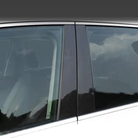 6pcs car carbon fiber window b pillar exterior molding decor cover trim for mercedes benz e class 2017 2018