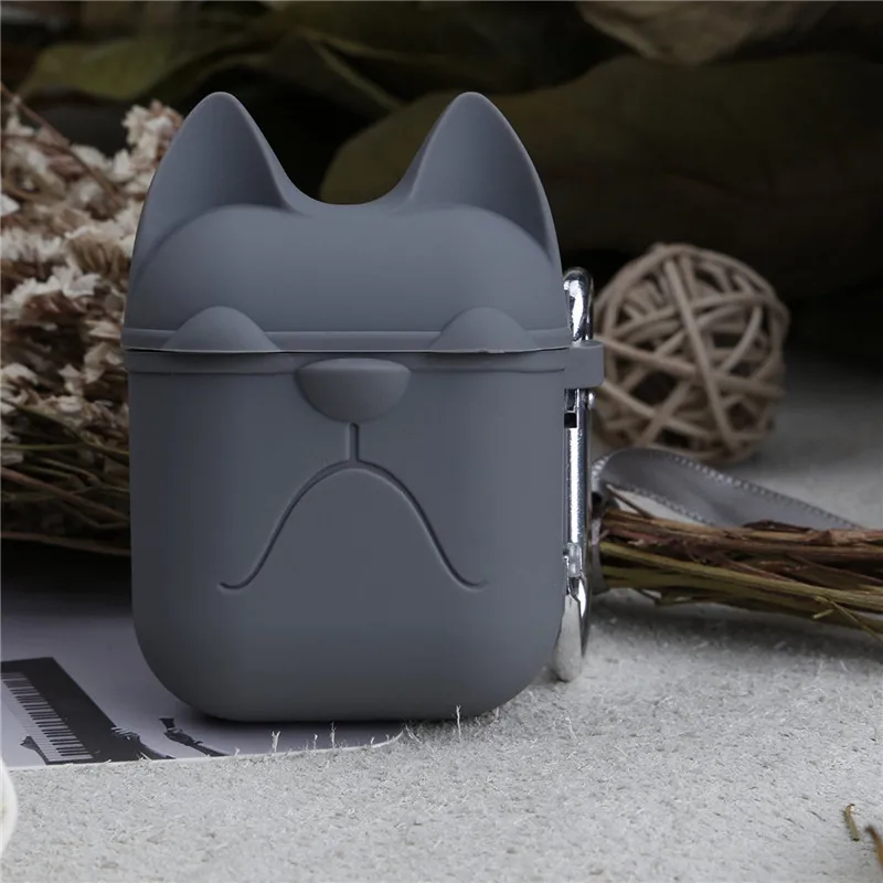 Мягкий силиконовый чехол DOITOP для Apple Airpods противоударный милый защитный с