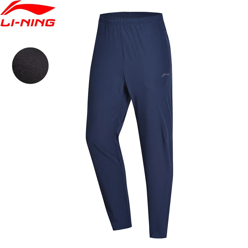 Мужские штаны для бега Li Ning теплые флисовые с подкладкой из 91.1% полиэстера 8.9%