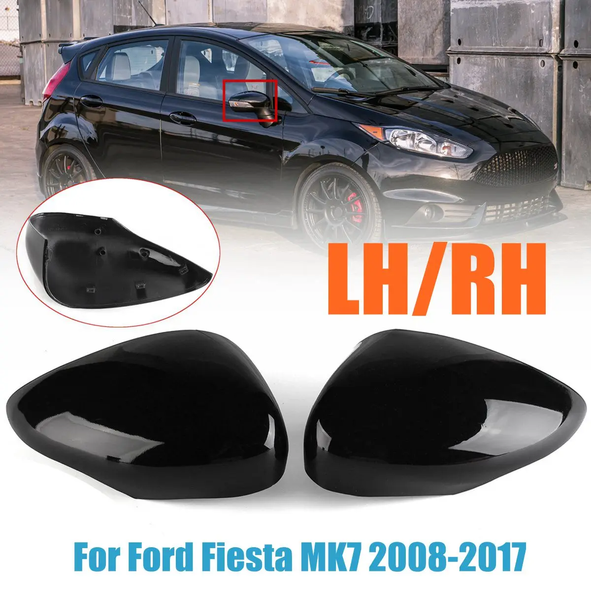 Левая и правая боковая фоторамка крышка для Ford Fiesta MK7 2009 2010 2011 2012 2013 2014 15 16