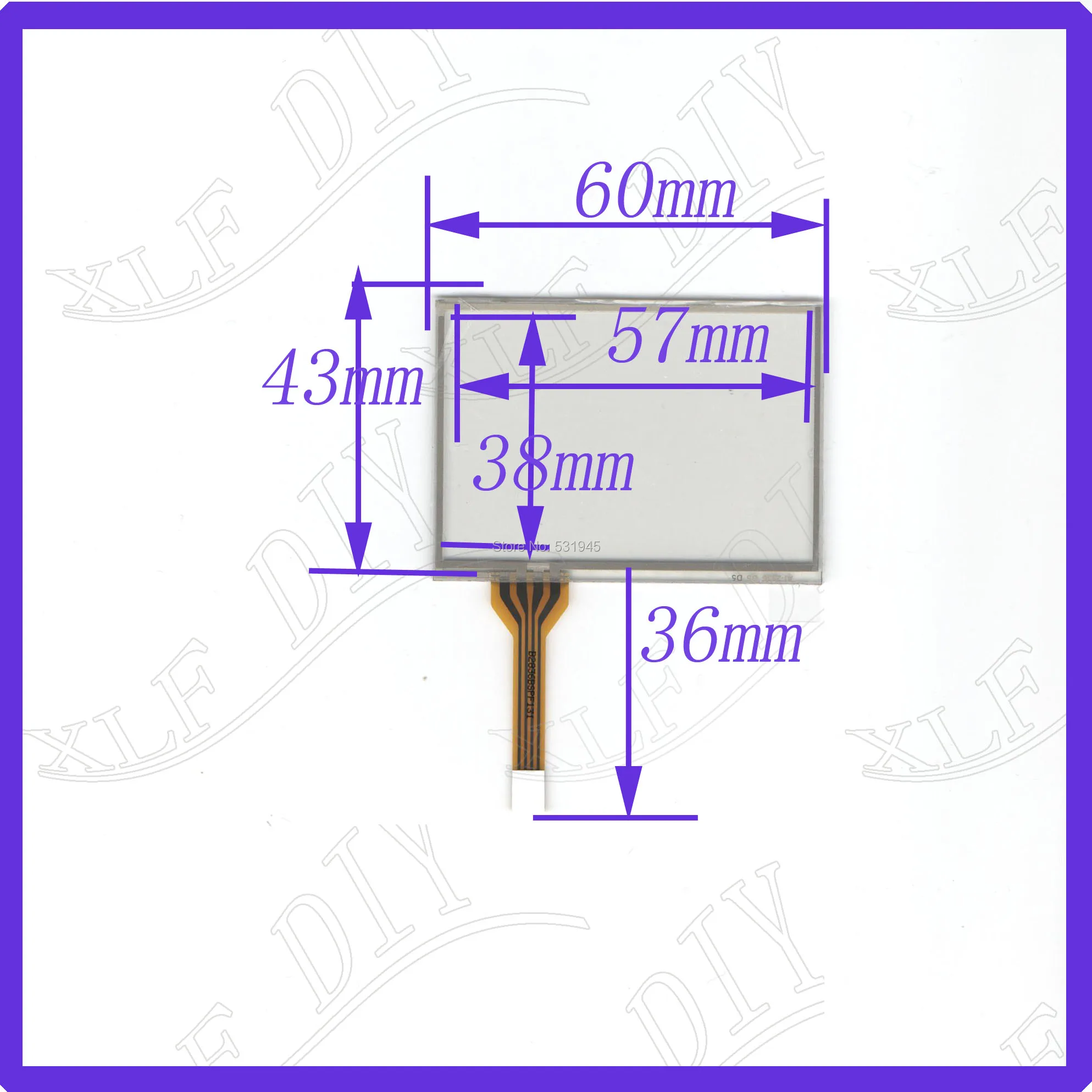ZhiYuSun 60*43 мм 3 5 дюймовый сенсорный экран 60 * 43 сопротивления цифровой общий это