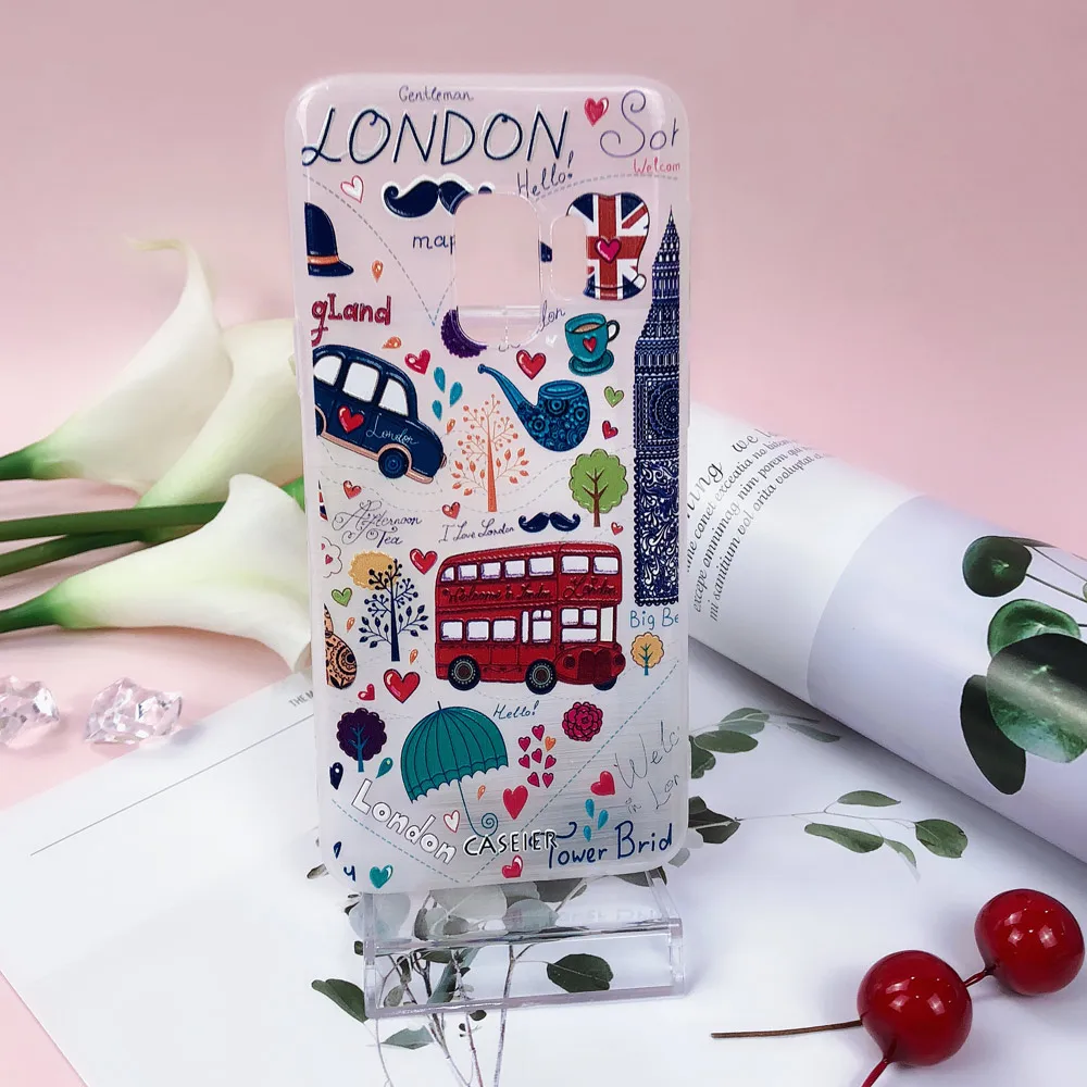 CASEIER Girly мягкий чехол для телефона Samsung S6 S7 S9 S8 Plus силиконовые узорные Чехлы Galaxy edge