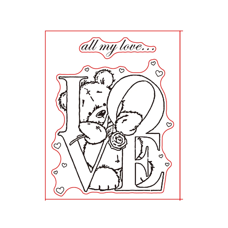 Любовь прозрачные штампы для DIY Скрапбукинг фотоальбом бумажная открытка ручной