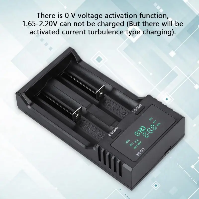 Умное зарядное устройство LiitoKala Lii DC 5V2A два слота с дисплеем питания|Зарядные