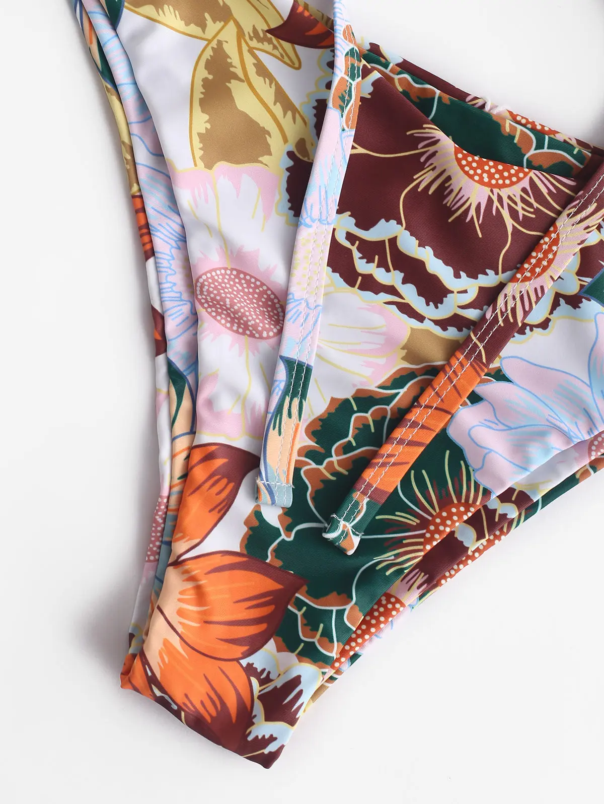 Женский комплект бикини с цветочным принтом на завязках | Женская одежда