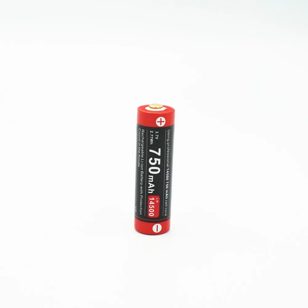 1 шт. KLARUS 14500RU75 14500 750 мАч 2 77 Вт 3 7 в литий ионный аккумулятор с зарядным портом Micro USB