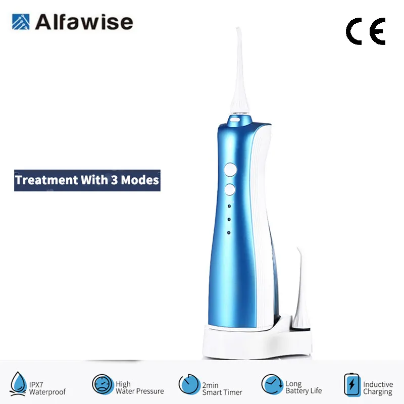 Alfawise RST5015 Вода Flosser Ирригатор для полости рта IPX7 Водонепроницаемый 2 минут таймер