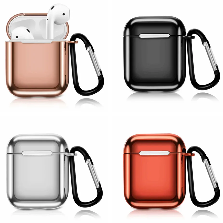 Luxury Plating Soft TPU Case For Apple AirPods Protective Cover Skin Shockproof Earpods Headphone for Air pod Ultra Thin |
