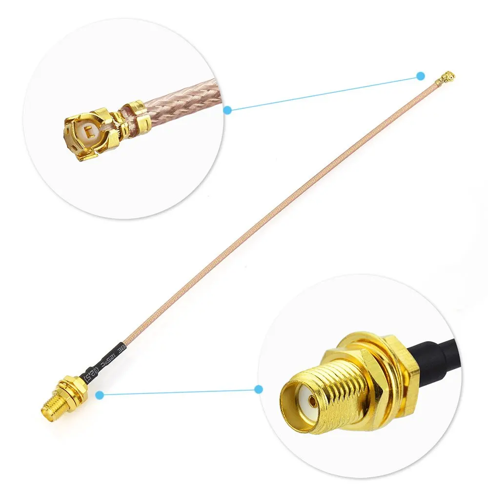 2шт SMA Female Bulkhead крепление к IPX IPEX U.FL Mini PCI E RG178 кабель для ПК Wifi сетевая карта FPV Drone