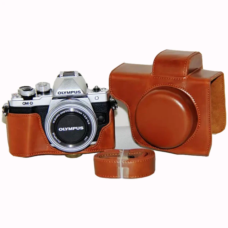 Чехол из искусственной кожи для камеры Olympus E M10 EM10 II MarkII (14 42 мм объектив)