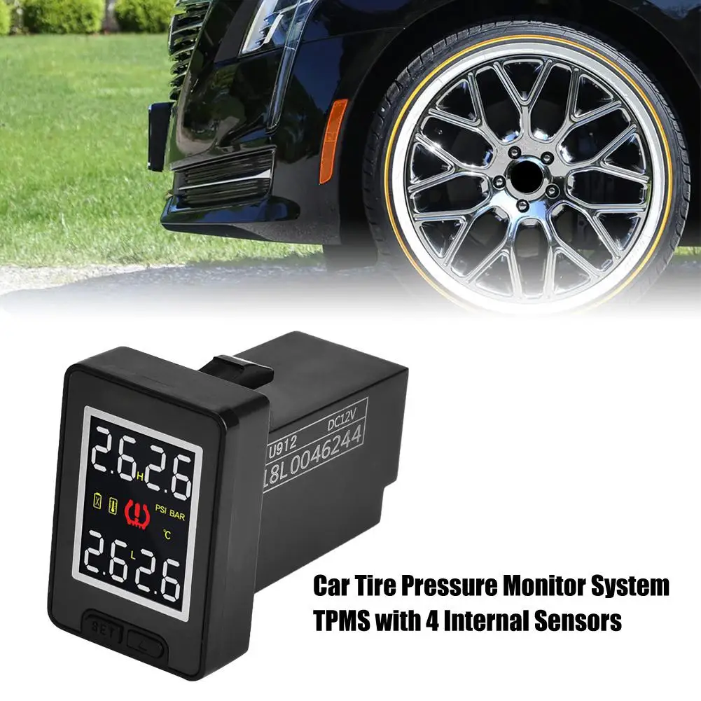 Автомобильная система контроля давления в шинах TPMS с 4 внутренними датчиками для