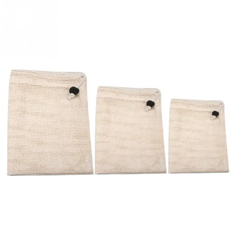 Многоразовые хлопковые пакеты для овощей 3 размера|Сумки и корзины| |