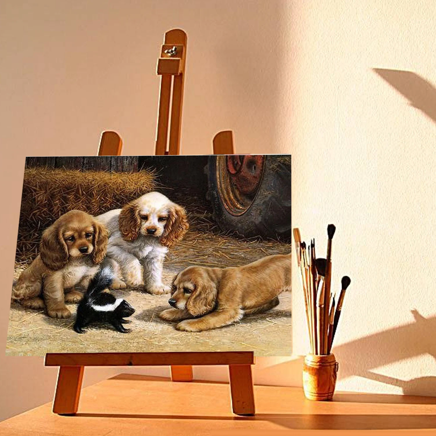 40x50 см бескаркасная DIY Цифровая масляная краска для животных ing краски по номерам