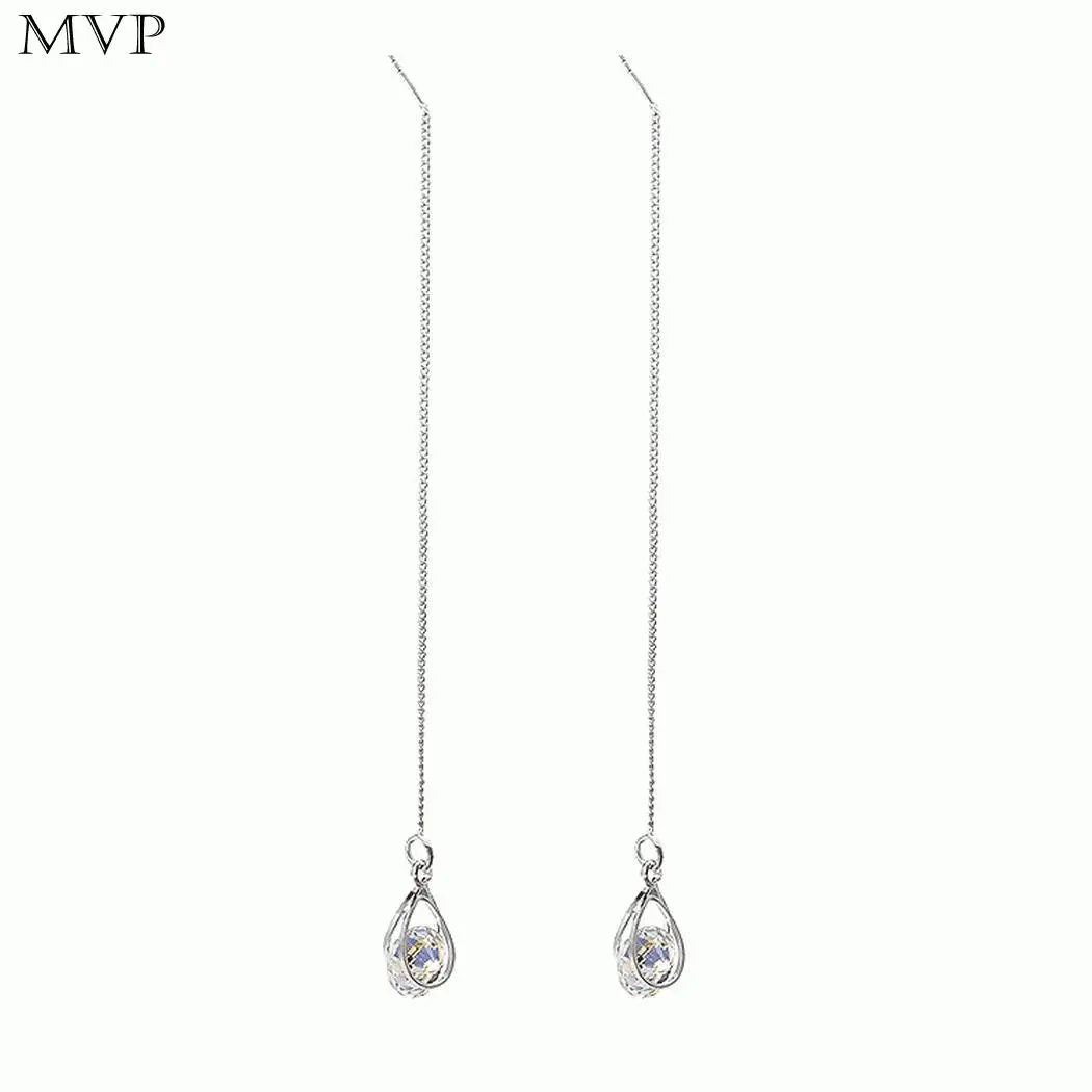 Женские модные серьги с подвеской в виде капли воды Длинные повседневные из