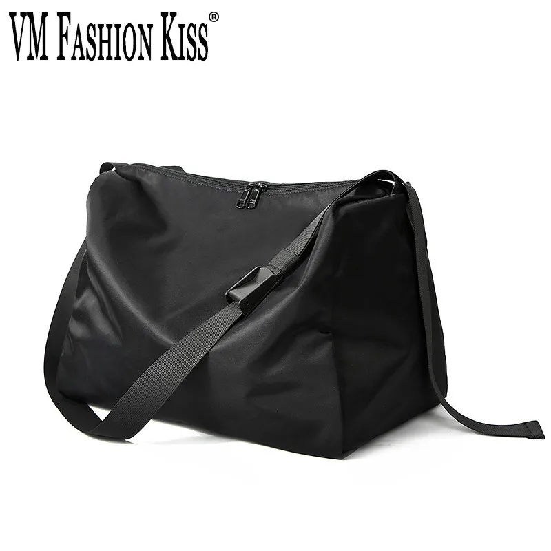 VM FASHION KISS нейлоновая тканевая водонепроницаемая черная Мужская Дорожная сумка