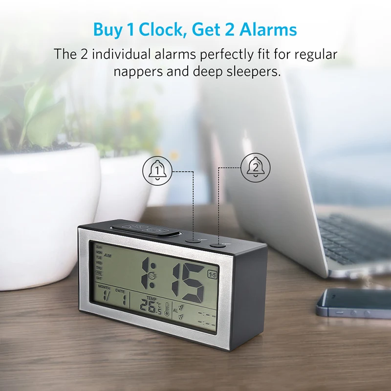 Цифровой ЖК дисплей будильник Wake Up Light Электронный большой настольные часы с даты
